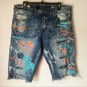 Smoke rise jeans shorts